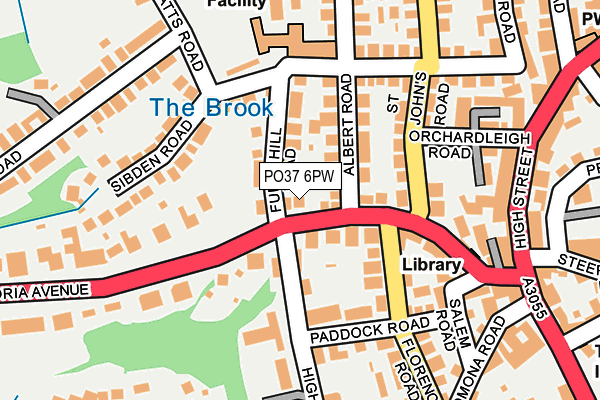 PO37 6PW map - OS OpenMap – Local (Ordnance Survey) PO37 6PW map - OS OpenMap – Local (Ordnance Survey)