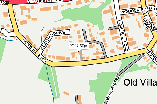 PO37 6QA map - OS OpenMap – Local (Ordnance Survey) PO37 6QA map - OS OpenMap – Local (Ordnance Survey)