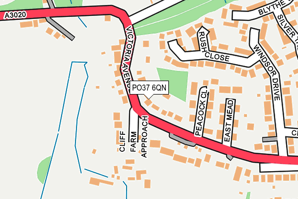 PO37 6QN map - OS OpenMap – Local (Ordnance Survey) PO37 6QN map - OS OpenMap – Local (Ordnance Survey)