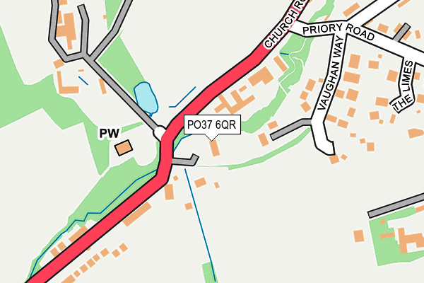 PO37 6QR map - OS OpenMap – Local (Ordnance Survey) PO37 6QR map - OS OpenMap – Local (Ordnance Survey)