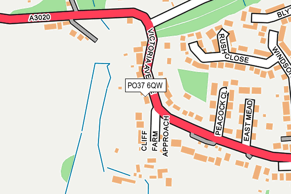 PO37 6QW map - OS OpenMap – Local (Ordnance Survey) PO37 6QW map - OS OpenMap – Local (Ordnance Survey)