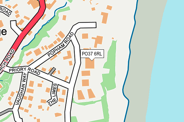 PO37 6RL map - OS OpenMap – Local (Ordnance Survey) PO37 6RL map - OS OpenMap – Local (Ordnance Survey)