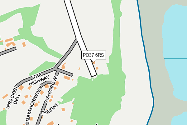 PO37 6RS map - OS OpenMap – Local (Ordnance Survey) PO37 6RS map - OS OpenMap – Local (Ordnance Survey)