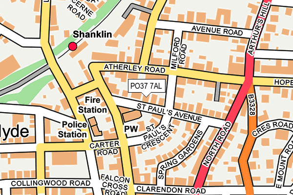PO37 7AL map - OS OpenMap – Local (Ordnance Survey) PO37 7AL map - OS OpenMap – Local (Ordnance Survey)