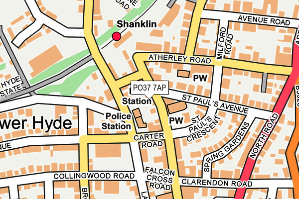 PO37 7AP map - OS OpenMap – Local (Ordnance Survey) PO37 7AP map - OS OpenMap – Local (Ordnance Survey)