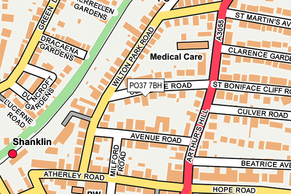 PO37 7BH map - OS OpenMap – Local (Ordnance Survey) PO37 7BH map - OS OpenMap – Local (Ordnance Survey)