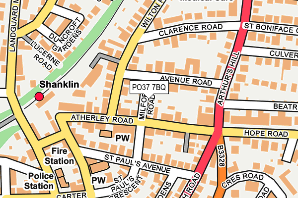 PO37 7BQ map - OS OpenMap – Local (Ordnance Survey) PO37 7BQ map - OS OpenMap – Local (Ordnance Survey)