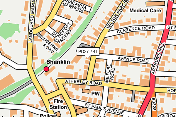 PO37 7BT map - OS OpenMap – Local (Ordnance Survey) PO37 7BT map - OS OpenMap – Local (Ordnance Survey)