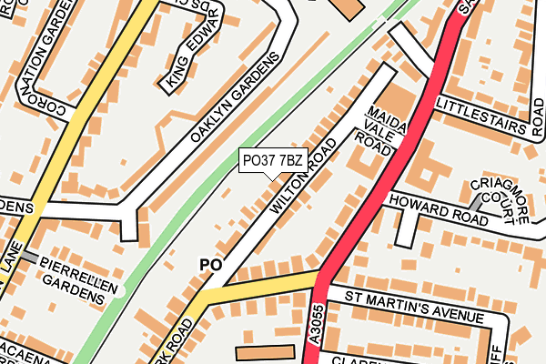 PO37 7BZ map - OS OpenMap – Local (Ordnance Survey) PO37 7BZ map - OS OpenMap – Local (Ordnance Survey)