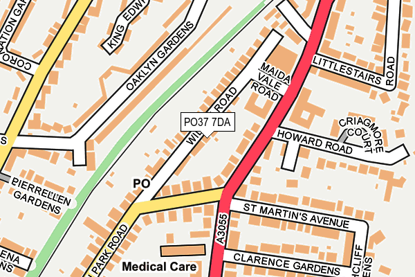 PO37 7DA map - OS OpenMap – Local (Ordnance Survey) PO37 7DA map - OS OpenMap – Local (Ordnance Survey)