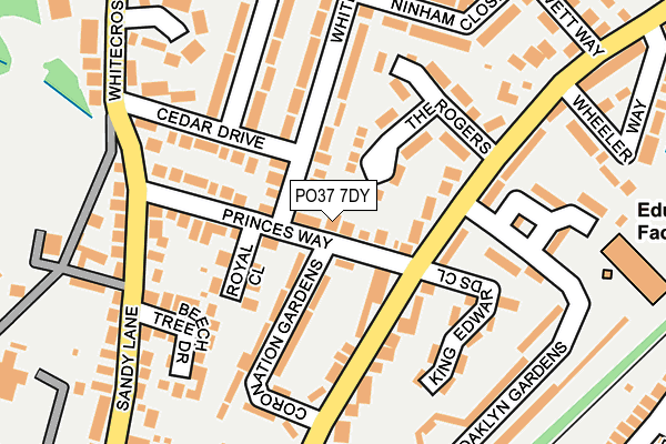 PO37 7DY map - OS OpenMap – Local (Ordnance Survey) PO37 7DY map - OS OpenMap – Local (Ordnance Survey)