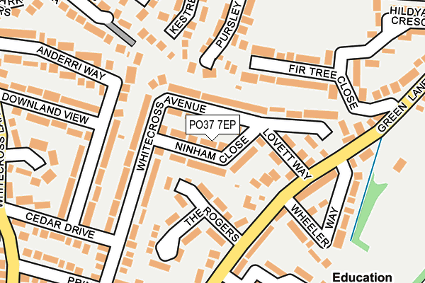 PO37 7EP map - OS OpenMap – Local (Ordnance Survey) PO37 7EP map - OS OpenMap – Local (Ordnance Survey)
