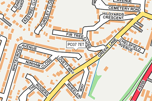 PO37 7ET map - OS OpenMap – Local (Ordnance Survey) PO37 7ET map - OS OpenMap – Local (Ordnance Survey)