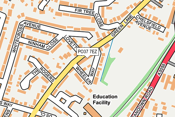 PO37 7EZ map - OS OpenMap – Local (Ordnance Survey) PO37 7EZ map - OS OpenMap – Local (Ordnance Survey)