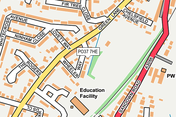 PO37 7HE map - OS OpenMap – Local (Ordnance Survey) PO37 7HE map - OS OpenMap – Local (Ordnance Survey)