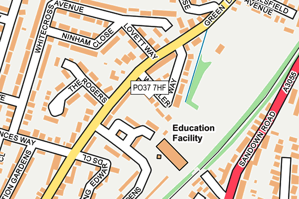 PO37 7HF map - OS OpenMap – Local (Ordnance Survey) PO37 7HF map - OS OpenMap – Local (Ordnance Survey)