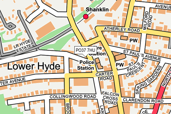 PO37 7HU map - OS OpenMap – Local (Ordnance Survey) PO37 7HU map - OS OpenMap – Local (Ordnance Survey)