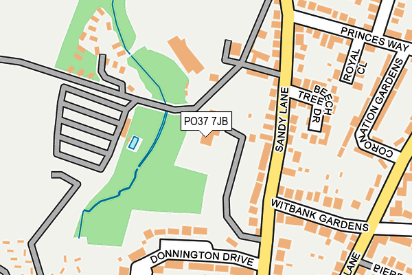 PO37 7JB map - OS OpenMap – Local (Ordnance Survey)