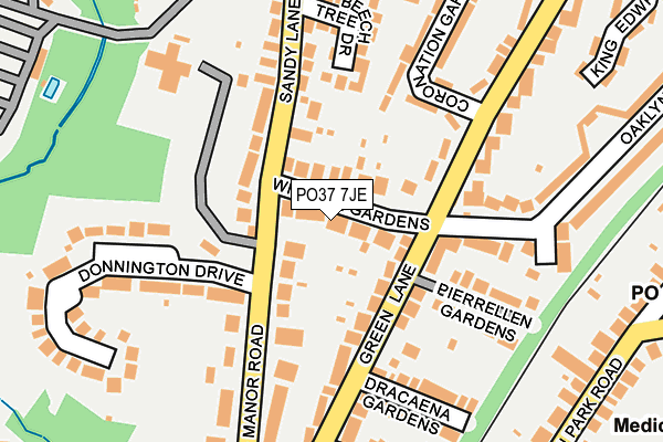 PO37 7JE map - OS OpenMap – Local (Ordnance Survey) PO37 7JE map - OS OpenMap – Local (Ordnance Survey)