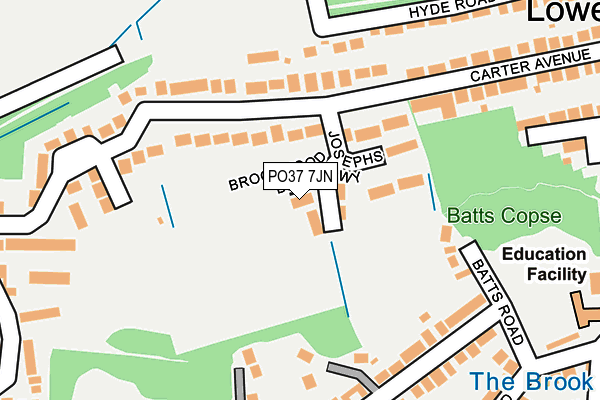 PO37 7JN map - OS OpenMap – Local (Ordnance Survey)