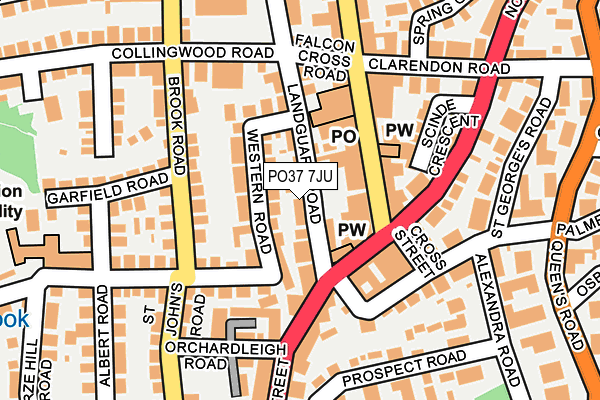 PO37 7JU map - OS OpenMap – Local (Ordnance Survey) PO37 7JU map - OS OpenMap – Local (Ordnance Survey)