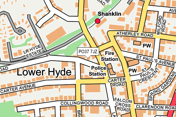 PO37 7JZ map - OS OpenMap – Local (Ordnance Survey) PO37 7JZ map - OS OpenMap – Local (Ordnance Survey)