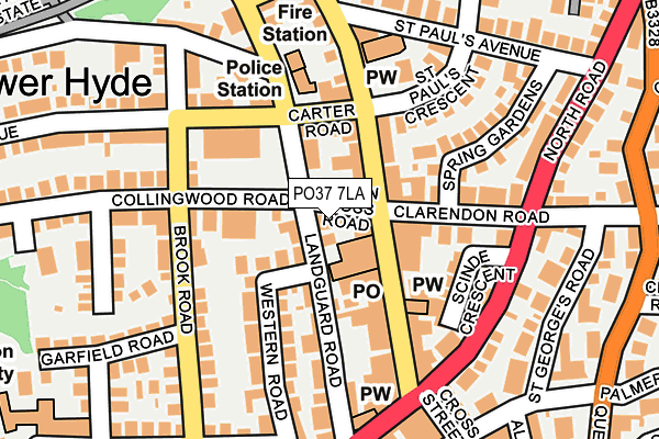 PO37 7LA map - OS OpenMap – Local (Ordnance Survey) PO37 7LA map - OS OpenMap – Local (Ordnance Survey)