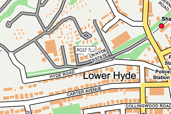 PO37 7LJ map - OS OpenMap – Local (Ordnance Survey)
