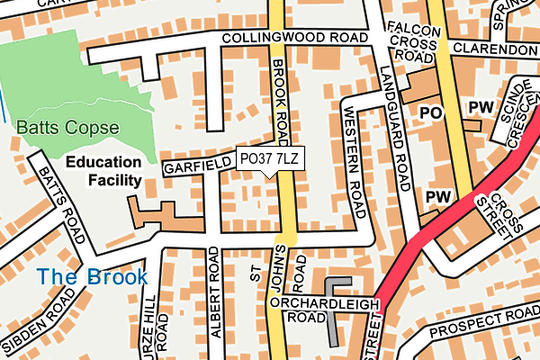 PO37 7LZ map - OS OpenMap – Local (Ordnance Survey) PO37 7LZ map - OS OpenMap – Local (Ordnance Survey)