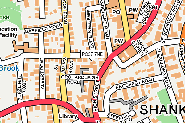 PO37 7NE map - OS OpenMap – Local (Ordnance Survey) PO37 7NE map - OS OpenMap – Local (Ordnance Survey)