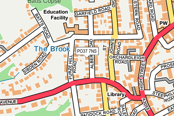 PO37 7NS map - OS OpenMap – Local (Ordnance Survey) PO37 7NS map - OS OpenMap – Local (Ordnance Survey)