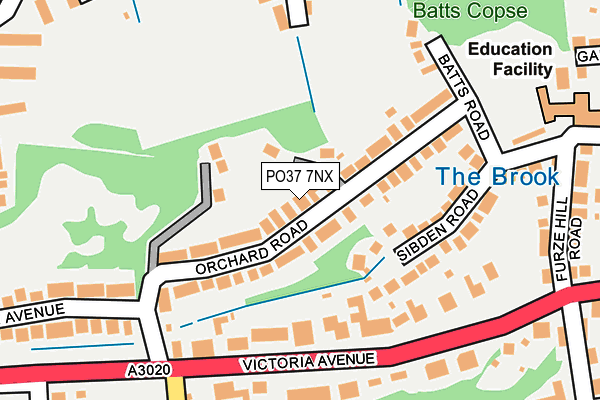 PO37 7NX map - OS OpenMap – Local (Ordnance Survey) PO37 7NX map - OS OpenMap – Local (Ordnance Survey)