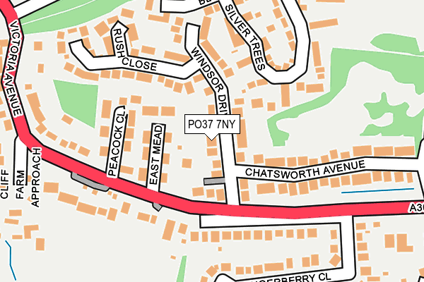 PO37 7NY map - OS OpenMap – Local (Ordnance Survey)