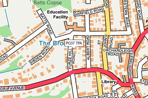 PO37 7PA map - OS OpenMap – Local (Ordnance Survey) PO37 7PA map - OS OpenMap – Local (Ordnance Survey)