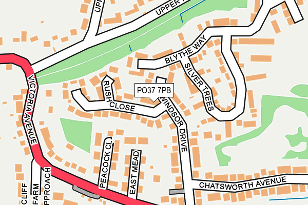 PO37 7PB map - OS OpenMap – Local (Ordnance Survey) PO37 7PB map - OS OpenMap – Local (Ordnance Survey)