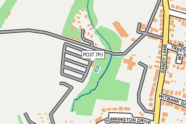 PO37 7PJ map - OS OpenMap – Local (Ordnance Survey) PO37 7PJ map - OS OpenMap – Local (Ordnance Survey)