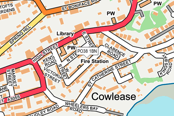 PO38 1BN map - OS OpenMap – Local (Ordnance Survey) PO38 1BN map - OS OpenMap – Local (Ordnance Survey)