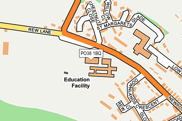 PO38 1BQ map - OS OpenMap – Local (Ordnance Survey) PO38 1BQ map - OS OpenMap – Local (Ordnance Survey)