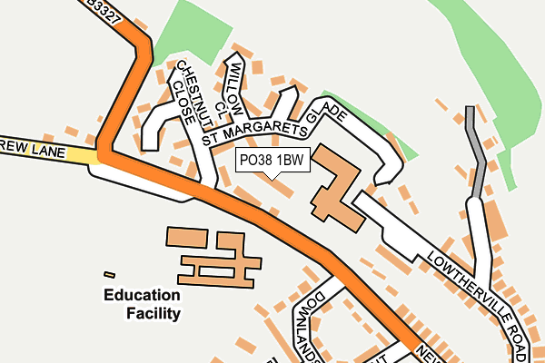 PO38 1BW map - OS OpenMap – Local (Ordnance Survey) PO38 1BW map - OS OpenMap – Local (Ordnance Survey)