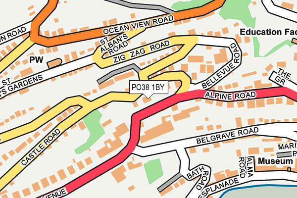 PO38 1BY map - OS OpenMap – Local (Ordnance Survey) PO38 1BY map - OS OpenMap – Local (Ordnance Survey)