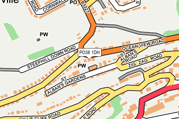 PO38 1DH map - OS OpenMap – Local (Ordnance Survey) PO38 1DH map - OS OpenMap – Local (Ordnance Survey)