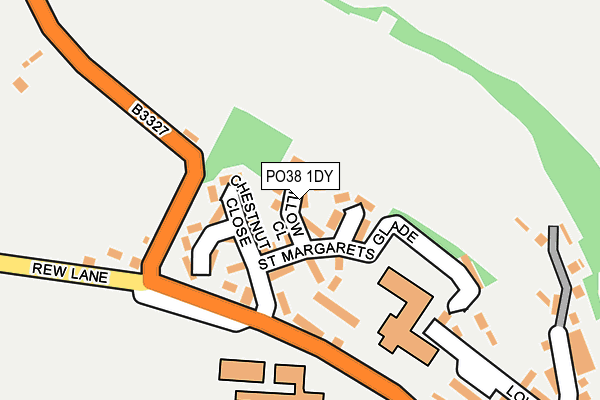 PO38 1DY map - OS OpenMap – Local (Ordnance Survey) PO38 1DY map - OS OpenMap – Local (Ordnance Survey)