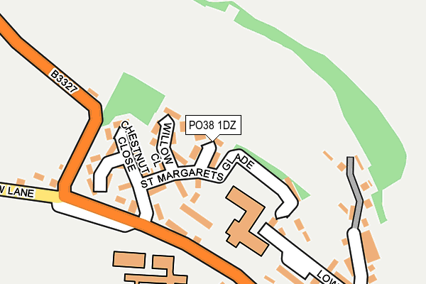 PO38 1DZ map - OS OpenMap – Local (Ordnance Survey) PO38 1DZ map - OS OpenMap – Local (Ordnance Survey)