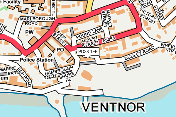 PO38 1EE map - OS OpenMap – Local (Ordnance Survey) PO38 1EE map - OS OpenMap – Local (Ordnance Survey)