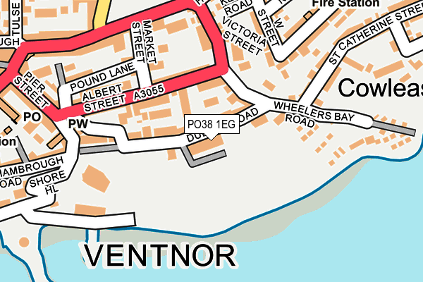 PO38 1EG map - OS OpenMap – Local (Ordnance Survey) PO38 1EG map - OS OpenMap – Local (Ordnance Survey)
