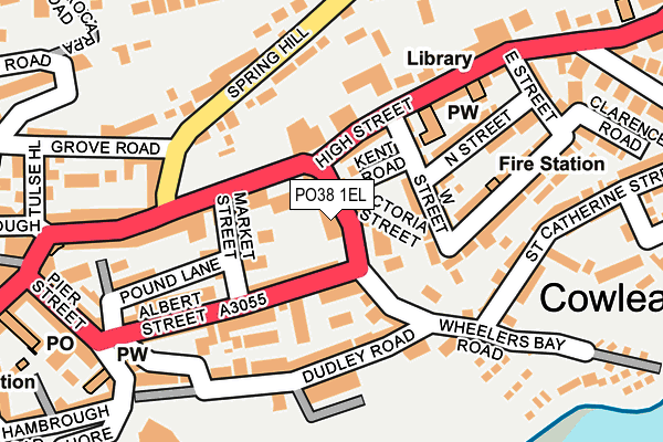 PO38 1EL map - OS OpenMap – Local (Ordnance Survey) PO38 1EL map - OS OpenMap – Local (Ordnance Survey)