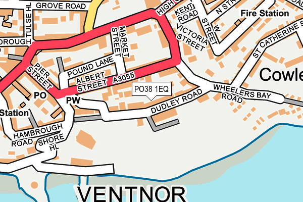PO38 1EQ map - OS OpenMap – Local (Ordnance Survey) PO38 1EQ map - OS OpenMap – Local (Ordnance Survey)