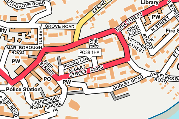 PO38 1HA map - OS OpenMap – Local (Ordnance Survey) PO38 1HA map - OS OpenMap – Local (Ordnance Survey)