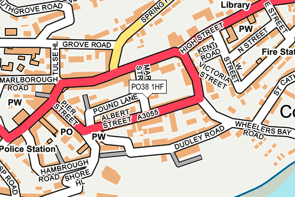 PO38 1HF map - OS OpenMap – Local (Ordnance Survey) PO38 1HF map - OS OpenMap – Local (Ordnance Survey)