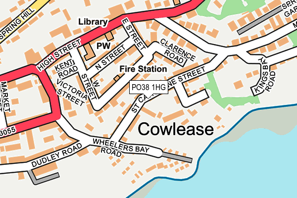 PO38 1HG map - OS OpenMap – Local (Ordnance Survey)